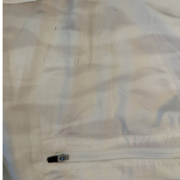 Title: Ace Print Zip Jacket w/ Stowaway Hood – Cream – Size XL NWT - Picture 6 of 11